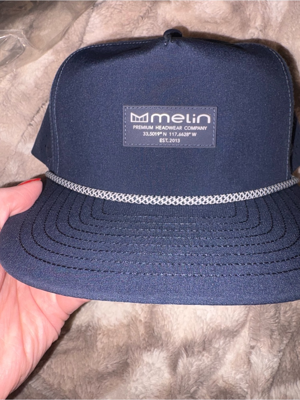 Melin Coronado Brick Hydro Rope Hat in Navy